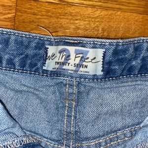 We the free by Free People baggy tomboy jean shorts
